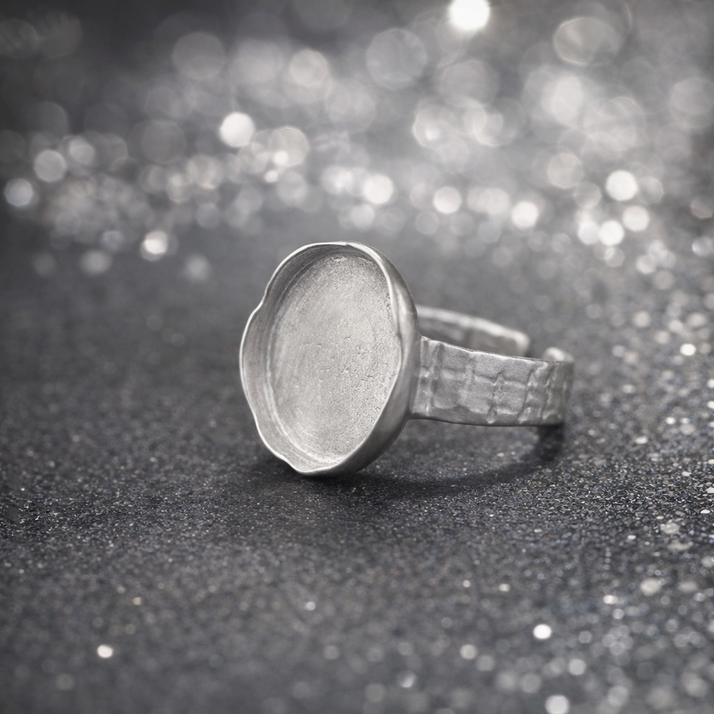 Handcrafted plated brass ring with a minimalist cold-tone finish, designed for modern urban women.