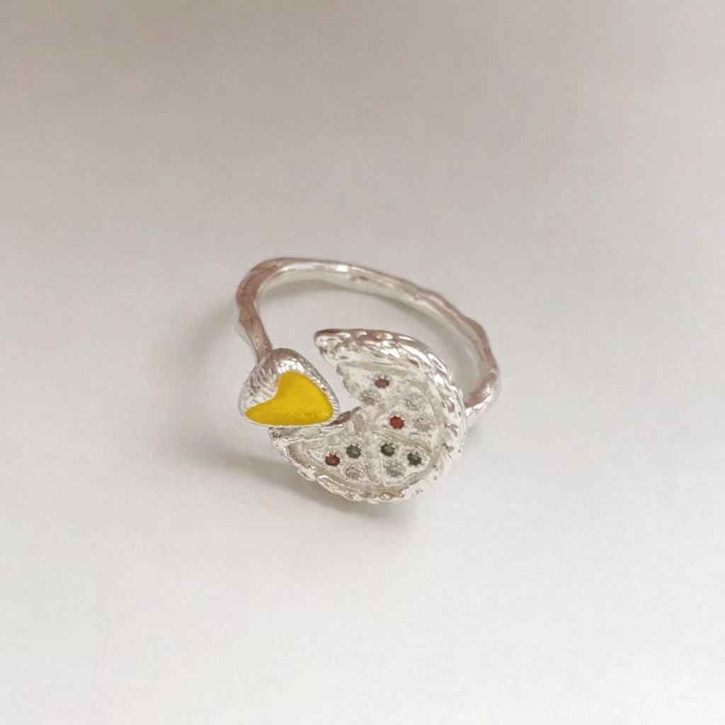 Pizza Heart Ring